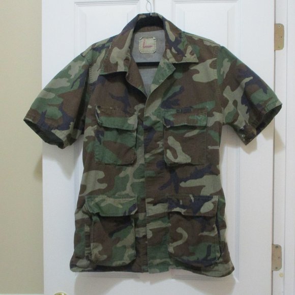 Military Issue Other - Vintage Short Sleeve Camouflage Jacket sz L Warm Weather Hunting Fishing
